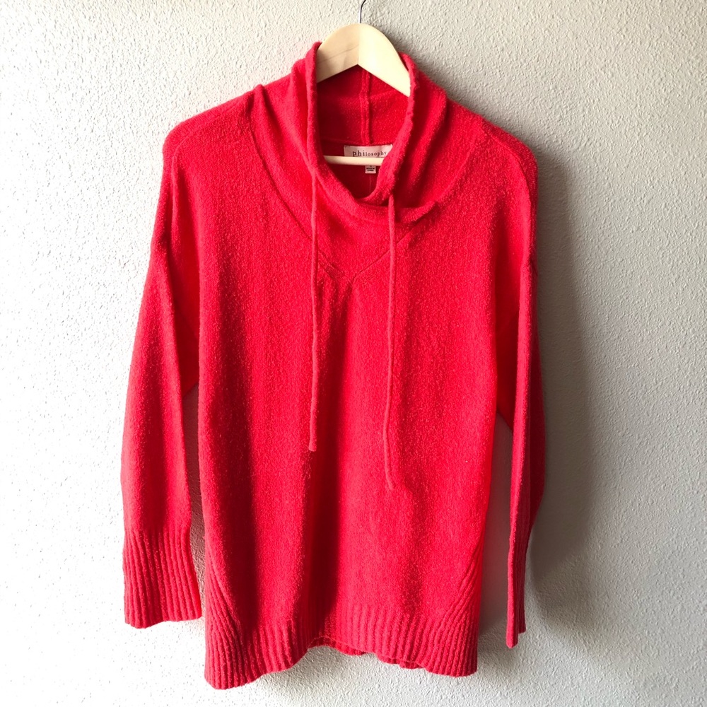 NWT Philosophy Hooded Pullover in Cherry Small Loungewear Cozycore